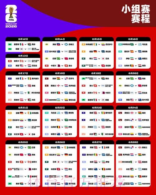 2026世界杯比赛时间几点开始